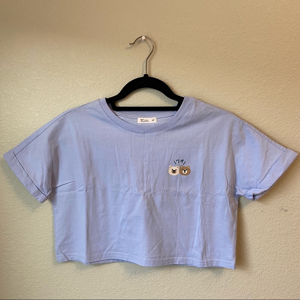 NWOT NET Bear Cropped Shirt